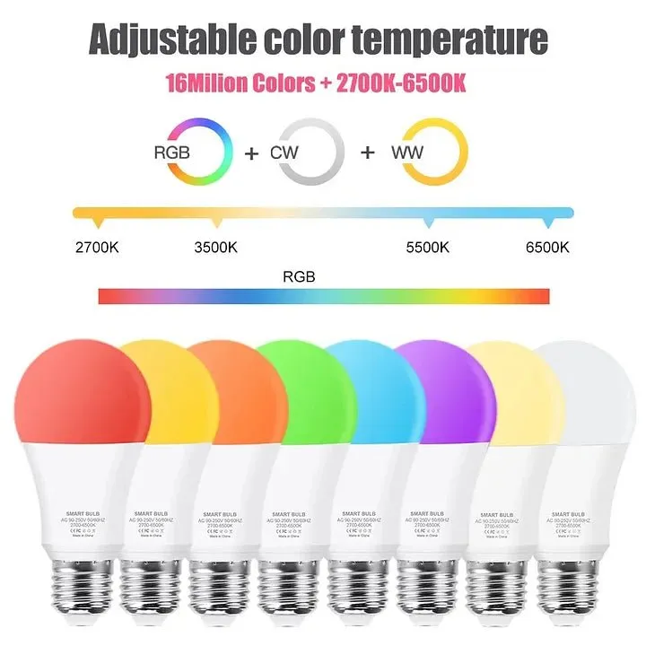 15W WiFi Smart Led Light Bulb GHomeSmart® E27