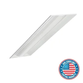 1x4 LED Troffer Light, Center Basket With Smooth Diffuser, 120-277V