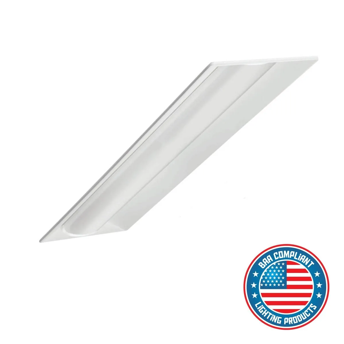 1x4 LED Troffer Light, Center Basket With Smooth Diffuser, 120-277V
