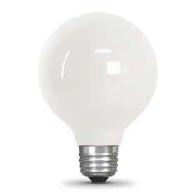 2.5W (25W Replacement) Soft White (2700K) E26 Base G25 Dimmable Frosted Enhance Glass Filament Globe LED Bulb