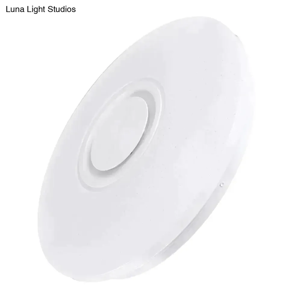 36W Rgb Flush Mount Round Starlight Music Led Ceiling Light Lamp With Bluetooth Speaker, Dimmable Color Changing Light Fixture