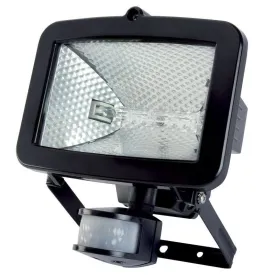 400 watt Black Energy Saving PIR Halogen Floodlight