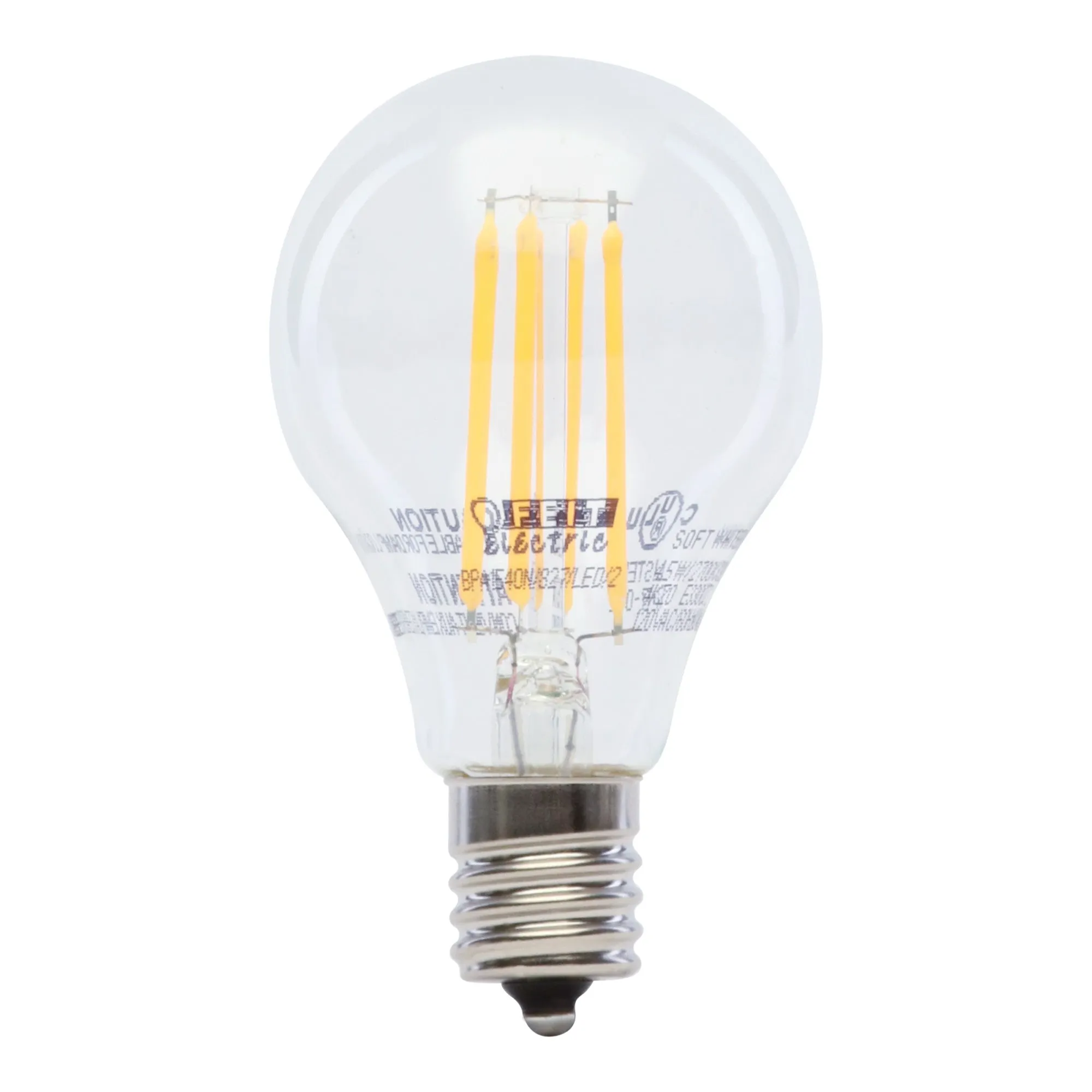 40W Replacement A15 Intermediate Base Dimmable Soft White Glass Filament (2-Pack)