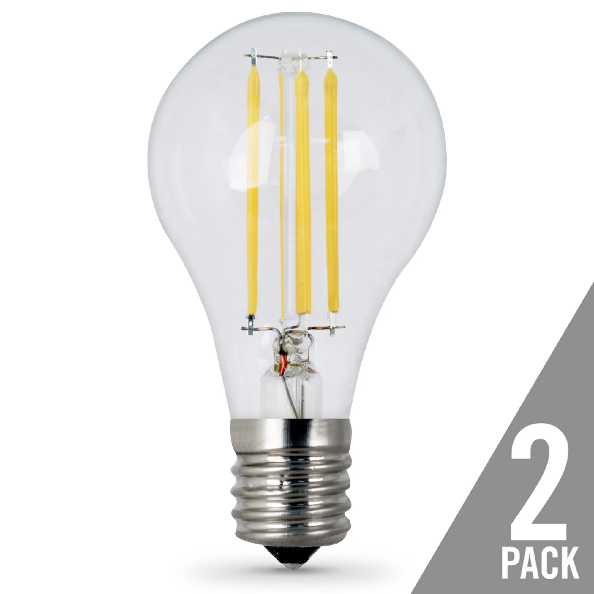 40W Replacement A15 Intermediate Base Dimmable Soft White Glass Filament (2-Pack)
