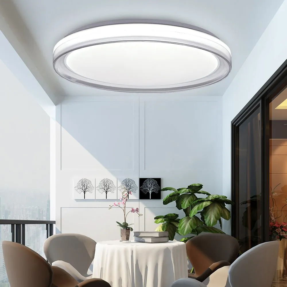 48W Modern Dimmable LED Flush Mount Ceiling Light with Remote