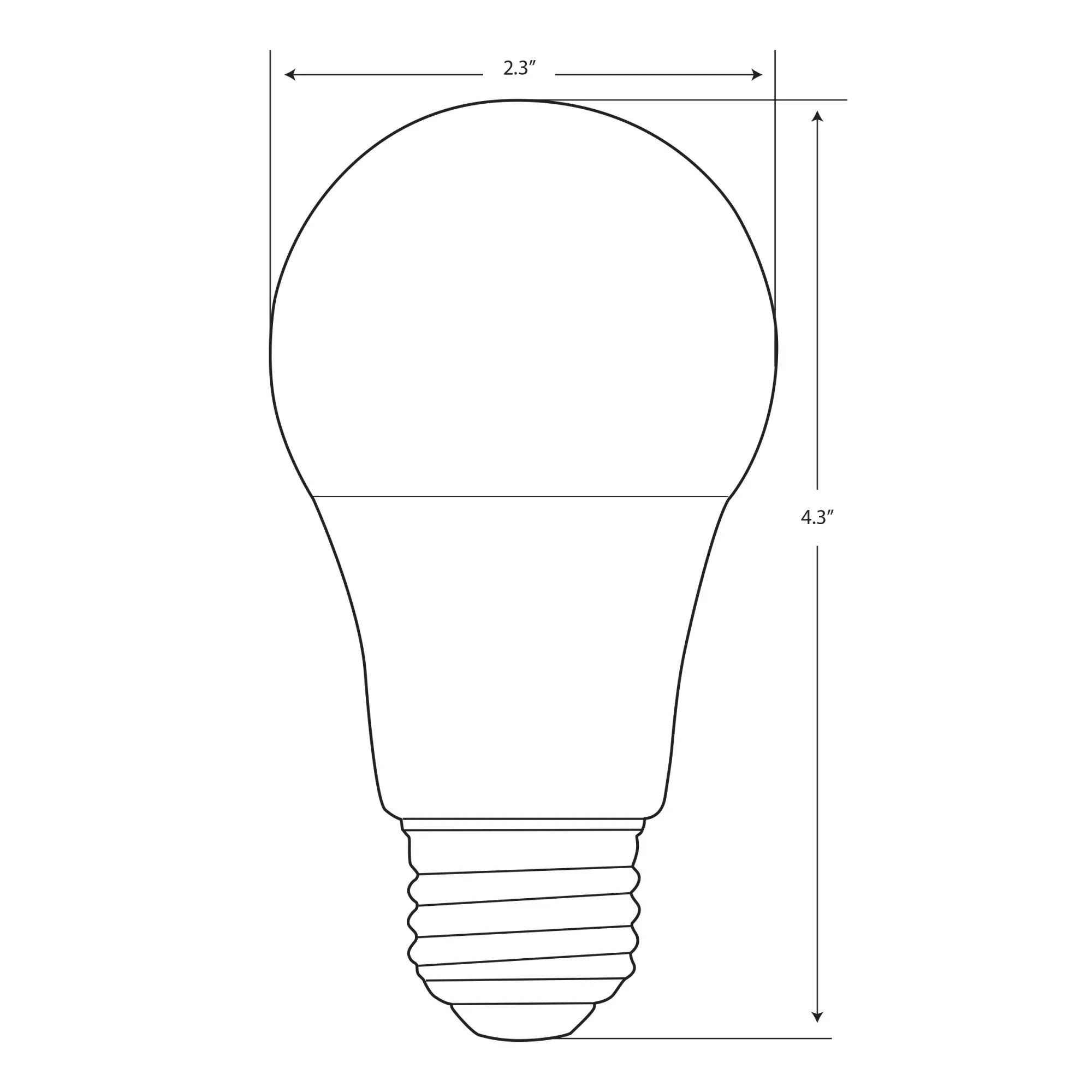 8.8W (60W Replacement) Daylight (5000K) A19 General Purpose LED (10-Pack)
