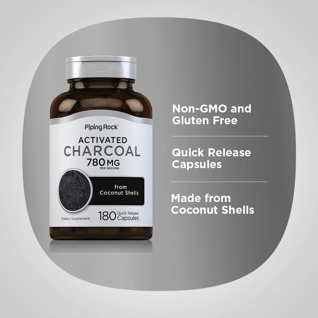 Activated Coconut Charcoal, 780 mg (per serving), 180 Quick Release Capsules