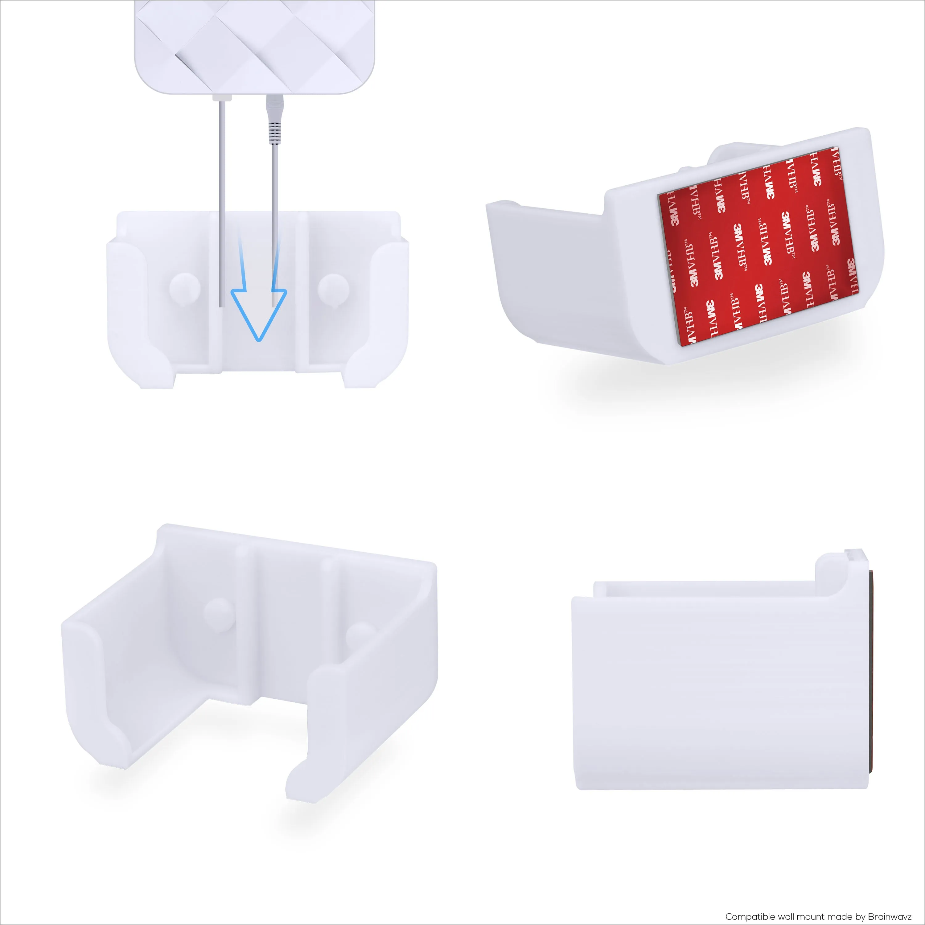 Adhesive Wall Mount For Netgear Orbi RBK13 Router, Strong VHB Adhesive, Easy to Install, Reduce Interference & Increase Range, Stick On & Screw-in Mounting