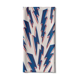Age of Glory Bolts Ecru Royal Blue Red Bandana Tube