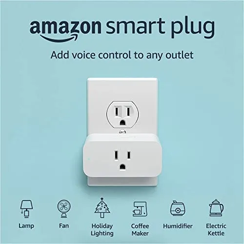 Amazon Smart Plug, for home automation, Works with Alexa - A Certified for Humans Device