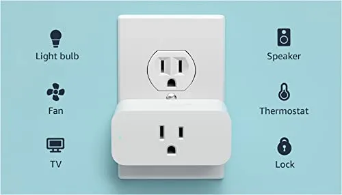 Amazon Smart Plug, for home automation, Works with Alexa - A Certified for Humans Device