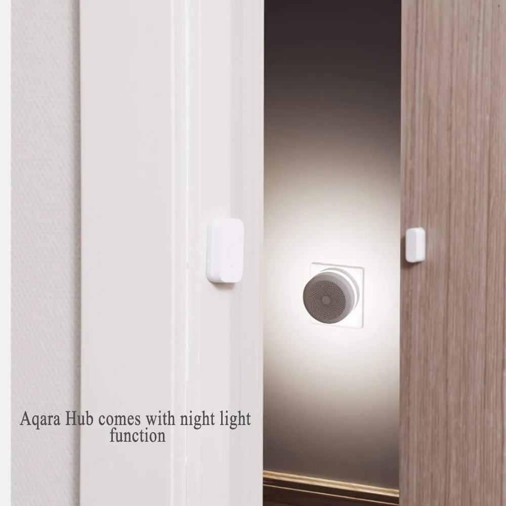 Aqara Smart Home Hub, Mihome Gateway/Smart Home Automation Hub/Smart Home Center Monitoring Control Smart Devices Compatible Zigbee with Siri Voice Control, Compatible with HomeKit MiHome Aqara APP