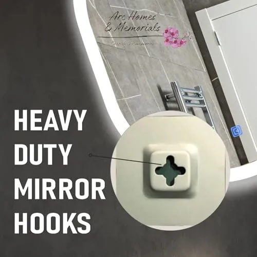 ARC homes Round Wall Mounting Mirror with Led Light |Bathroom Washbasin Mirror,Venity Mirror,Smart Mirror | LED Mirror 3 Tone (Triple Light, 21 x 21 Inch)