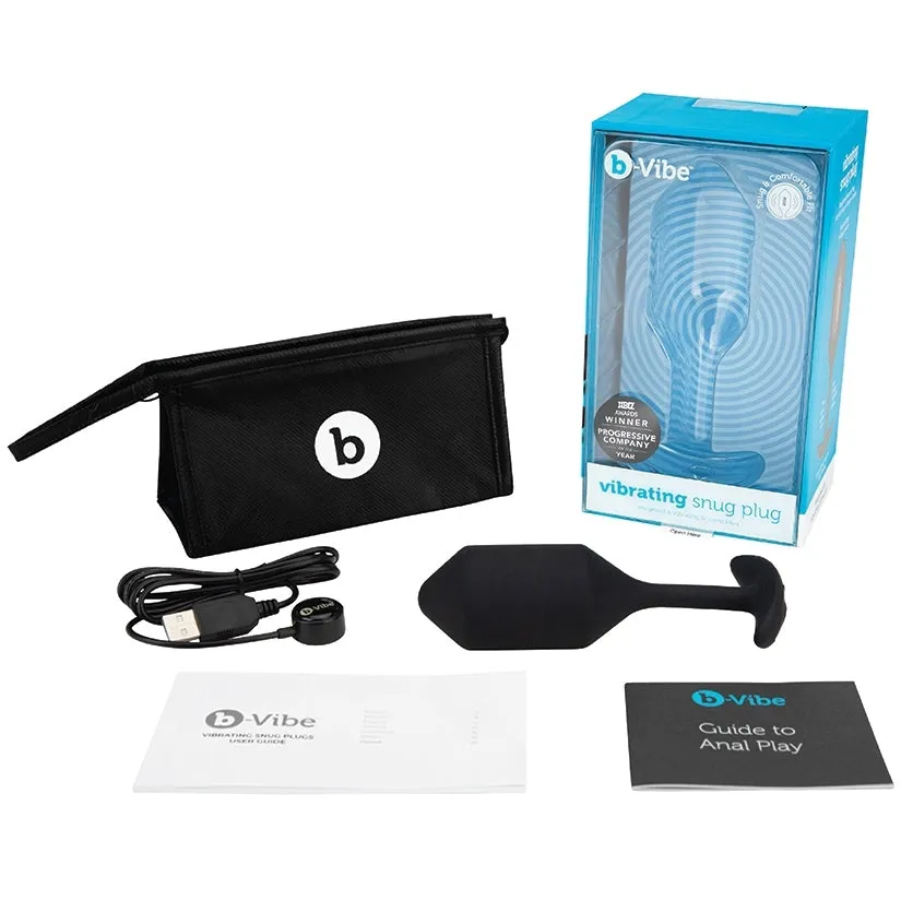 B-Vibe Vibrating Snug Plug-Black XL