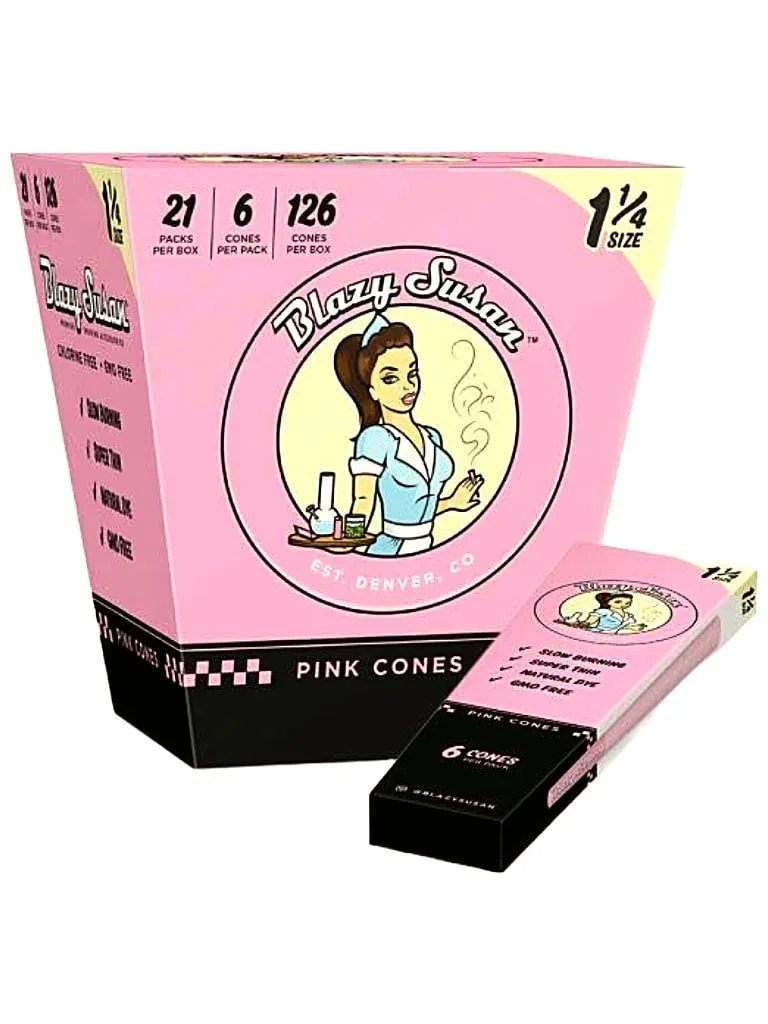 Blazy Susan Pink 1 1/4 Cones 6 Pack