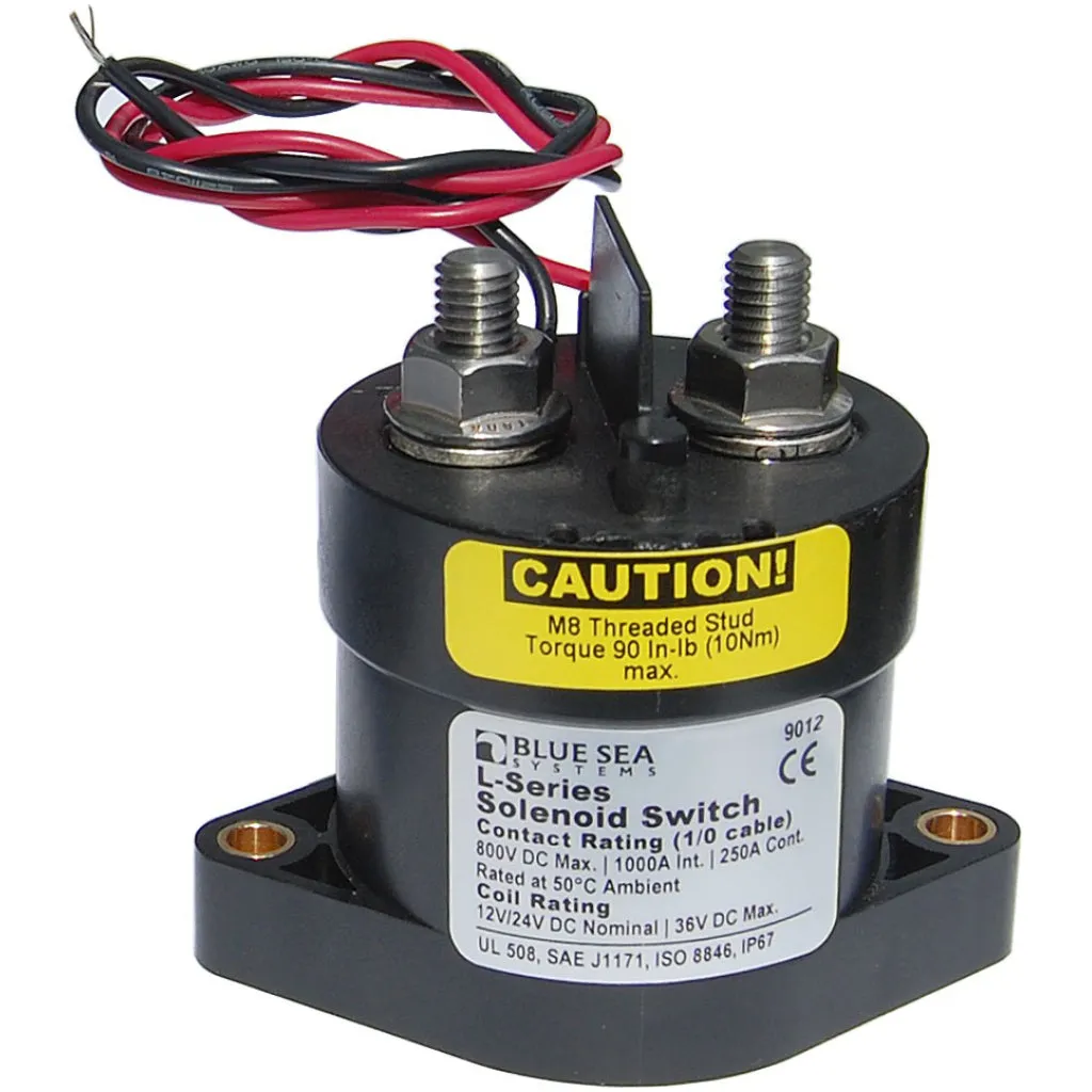 Blue Sea 9012 L Solenoid - 12/24V DC 250A