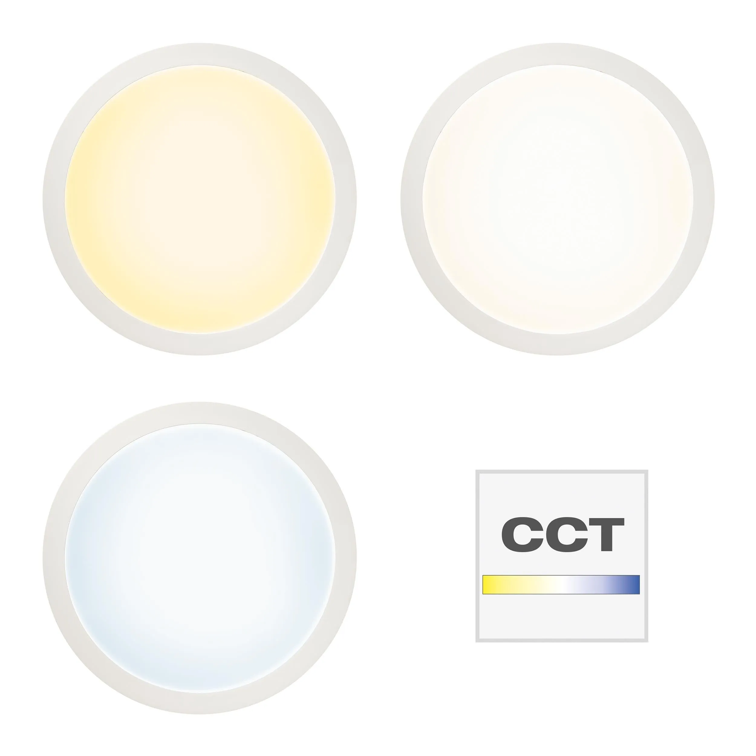 Brilliant 1 Light 24W Abie LED Round Ceiling Panel - White | G97060/05