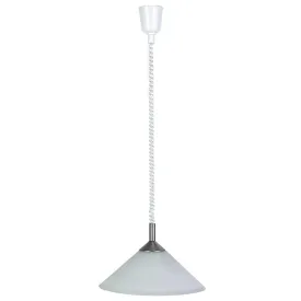 Brilliant 1 Light 60W Ariana Pendant Light - Iron & White Alabaster | 73578/13