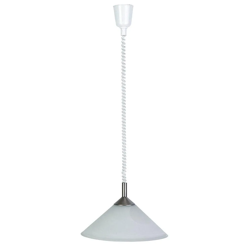 Brilliant 1 Light 60W Ariana Pendant Light - Iron & White Alabaster | 73578/13