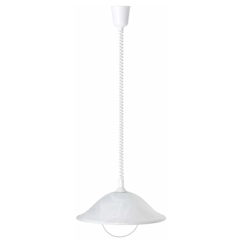 Brilliant 1 Light 60W Freya Pendant Light - White | 93220/05