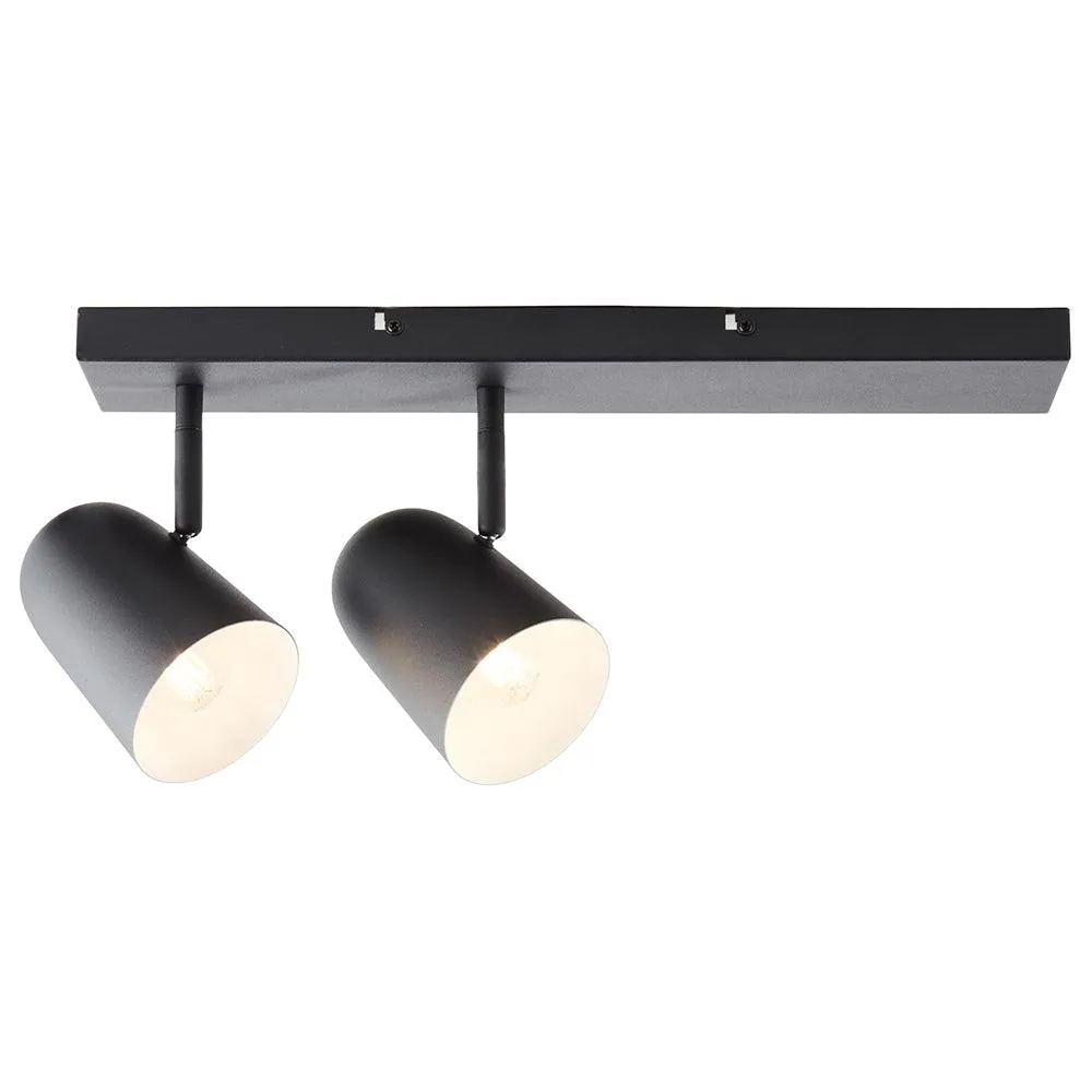 Brilliant 2 Light 36W Ayr Spotlight - Black Matt | 42413/06
