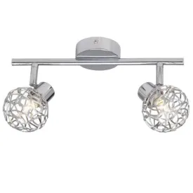 Brilliant 2 Light 66W Virgo Spotlight - Chrome | 02213/15