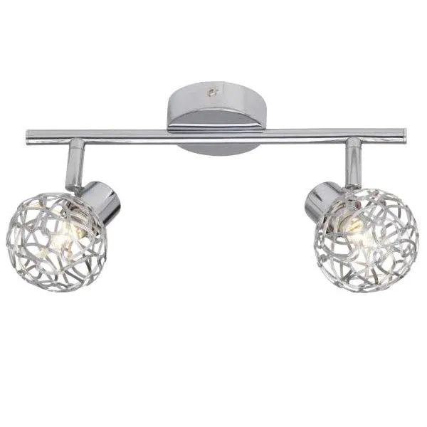 Brilliant 2 Light 66W Virgo Spotlight - Chrome | 02213/15