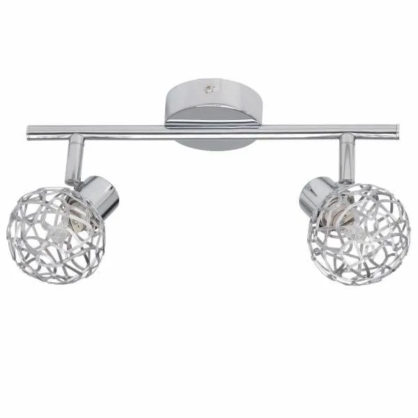 Brilliant 2 Light 66W Virgo Spotlight - Chrome | 02213/15
