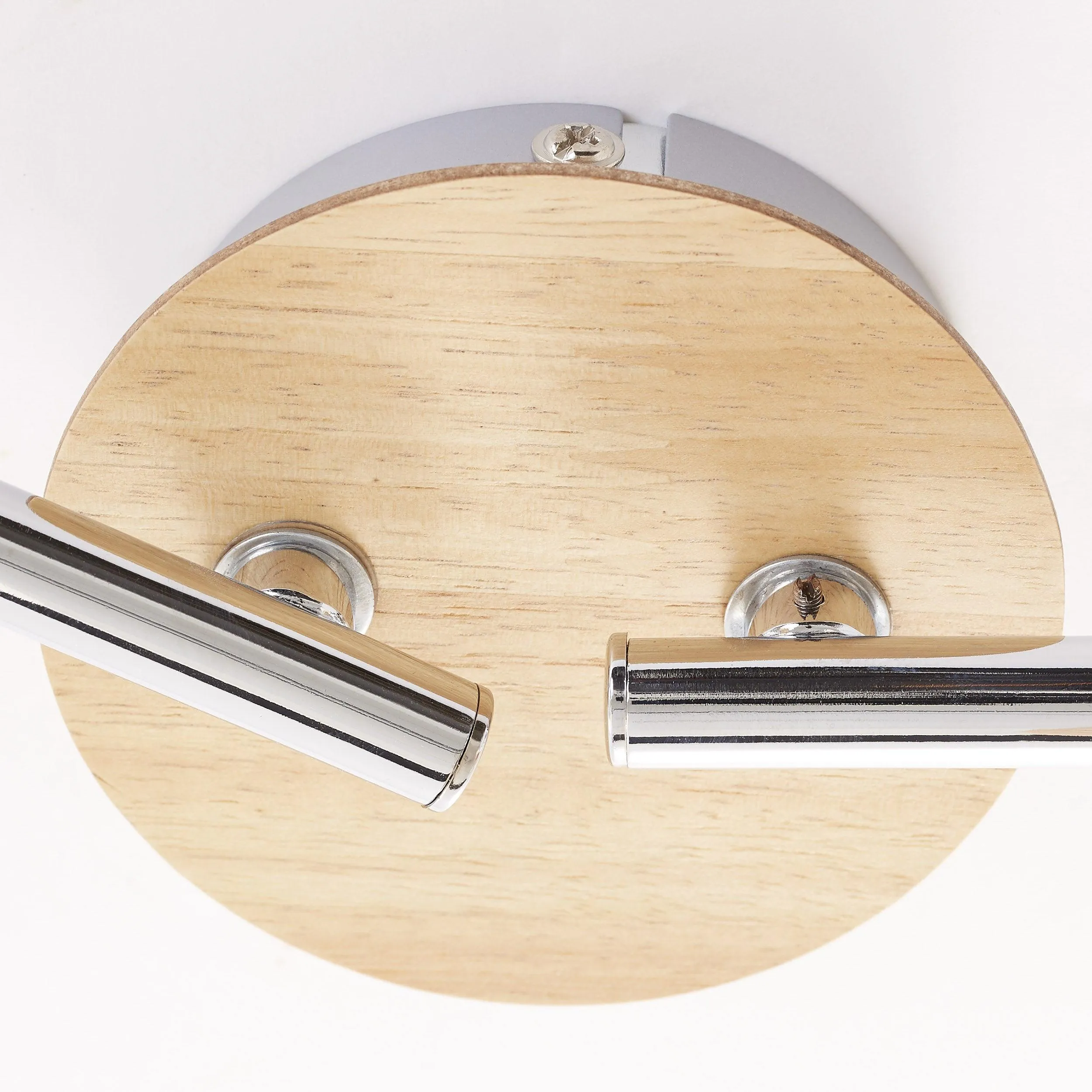 Brilliant 4 Light 14W Babsan Spotlight - Wood Light & White | 51432/50