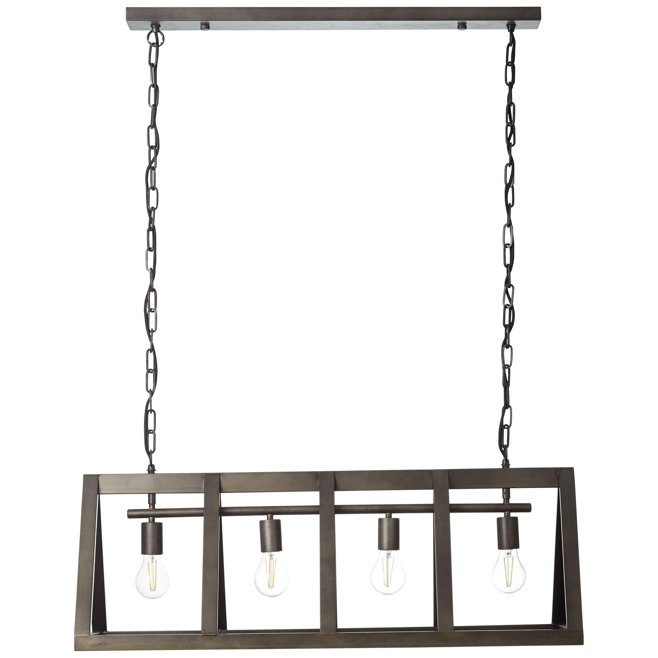 Brilliant 4 Light 240W Matrix Pendant Light - Black Steel | 93760/46