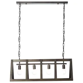 Brilliant 4 Light 240W Matrix Pendant Light - Black Steel | 93760/46