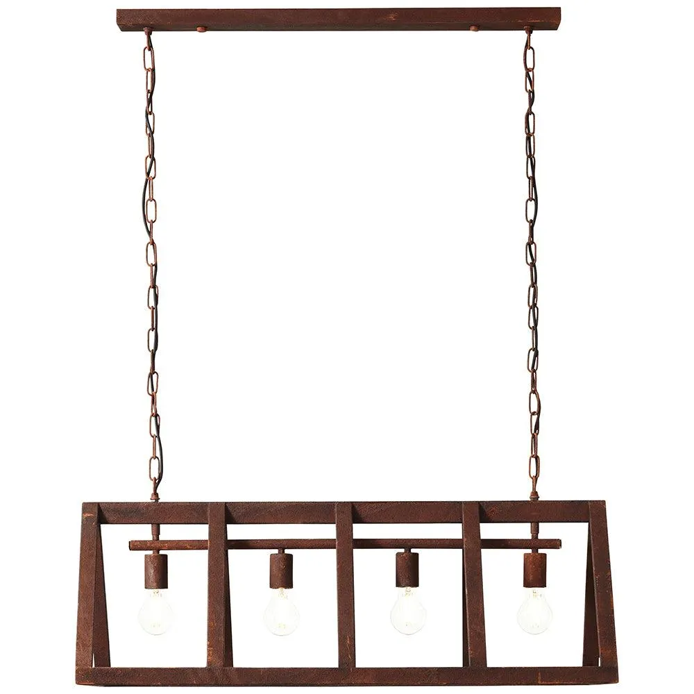 Brilliant 4 Light 240W Matrix Pendant Light - Rust | 93760/55