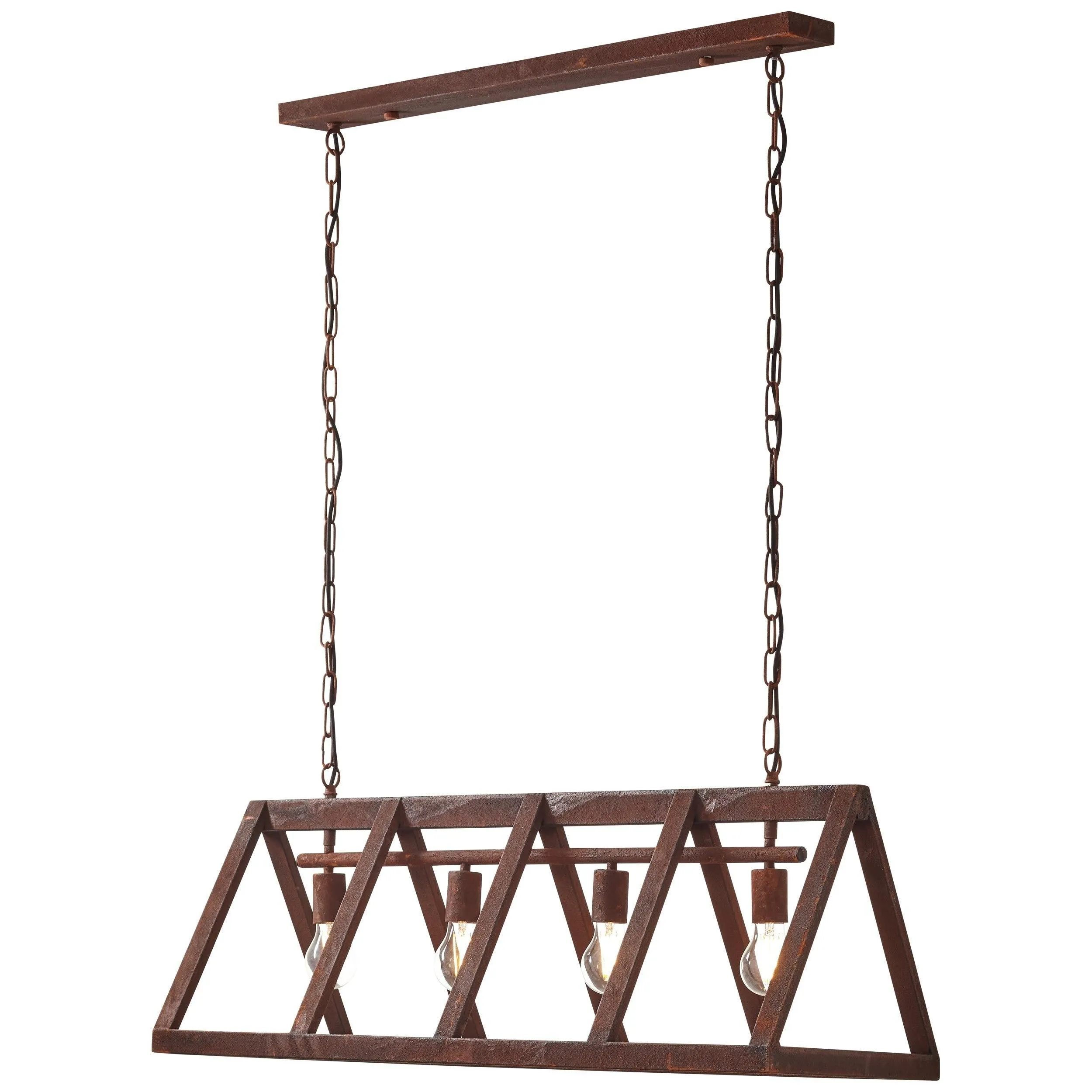Brilliant 4 Light 240W Matrix Pendant Light - Rust | 93760/55
