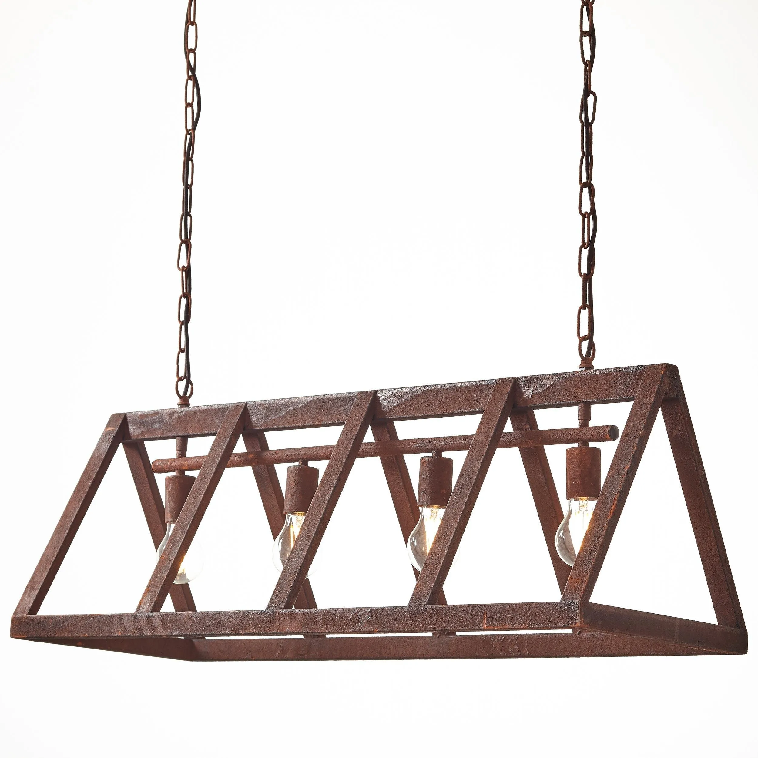 Brilliant 4 Light 240W Matrix Pendant Light - Rust | 93760/55