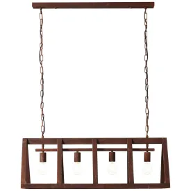 Brilliant 4 Light 240W Matrix Pendant Light - Rust | 93760/55