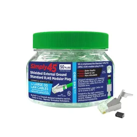 Cat6/6A Shielded  RJ45 Plugs, 100 pack