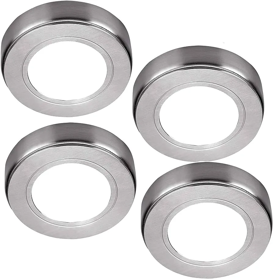 Circle Silver Cabinet Led 4 Pack