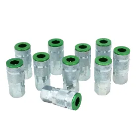 COLORFIT® Couplers (A-Style, Green) - 1/4" NPT (Box of 10)