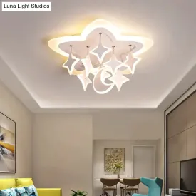 Creative Led Ceiling Light Stars Acrylic For Bedroom Living Room Dining Room Study Warm Fashion Modern Lamp Fixtures