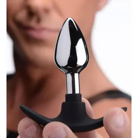Metallic and Silicone Dark Invader Anal Plug
