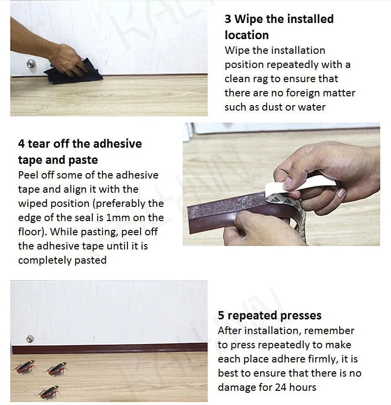 Door Bottom Sealing Strip Draft Insect Stopper Under Door Seal Wind Blocker Sound Noise Reduction Rainproof Dust Proof Window Sill Sealing