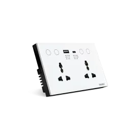 Dual Universal Smart Socket with 1USB 1 C Type