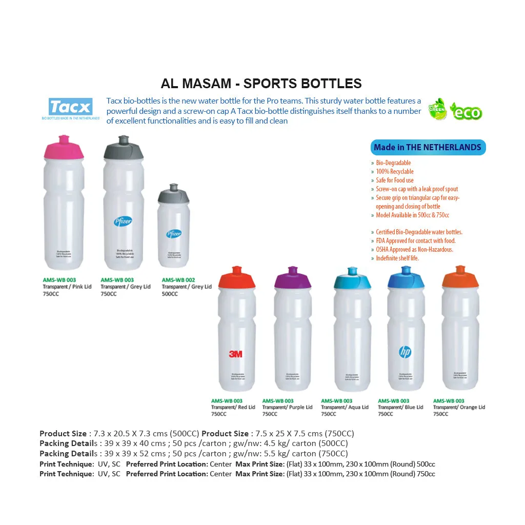 Eco Friendly Bottle 750cc