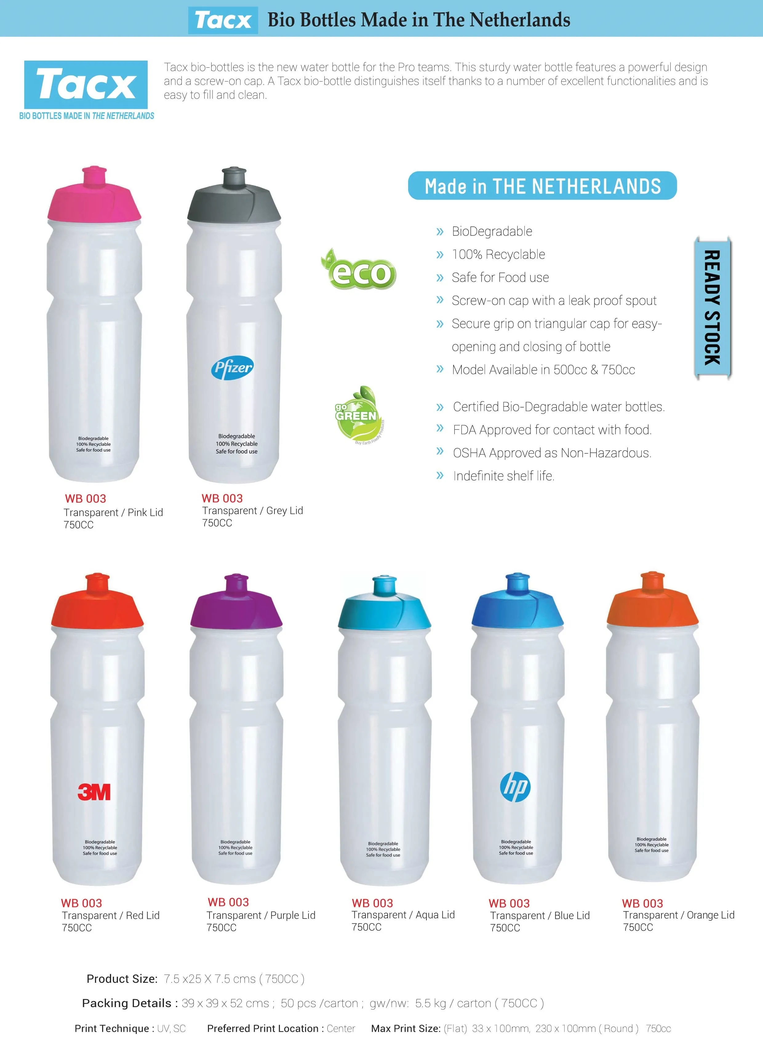 Eco Friendly Bottle 750cc