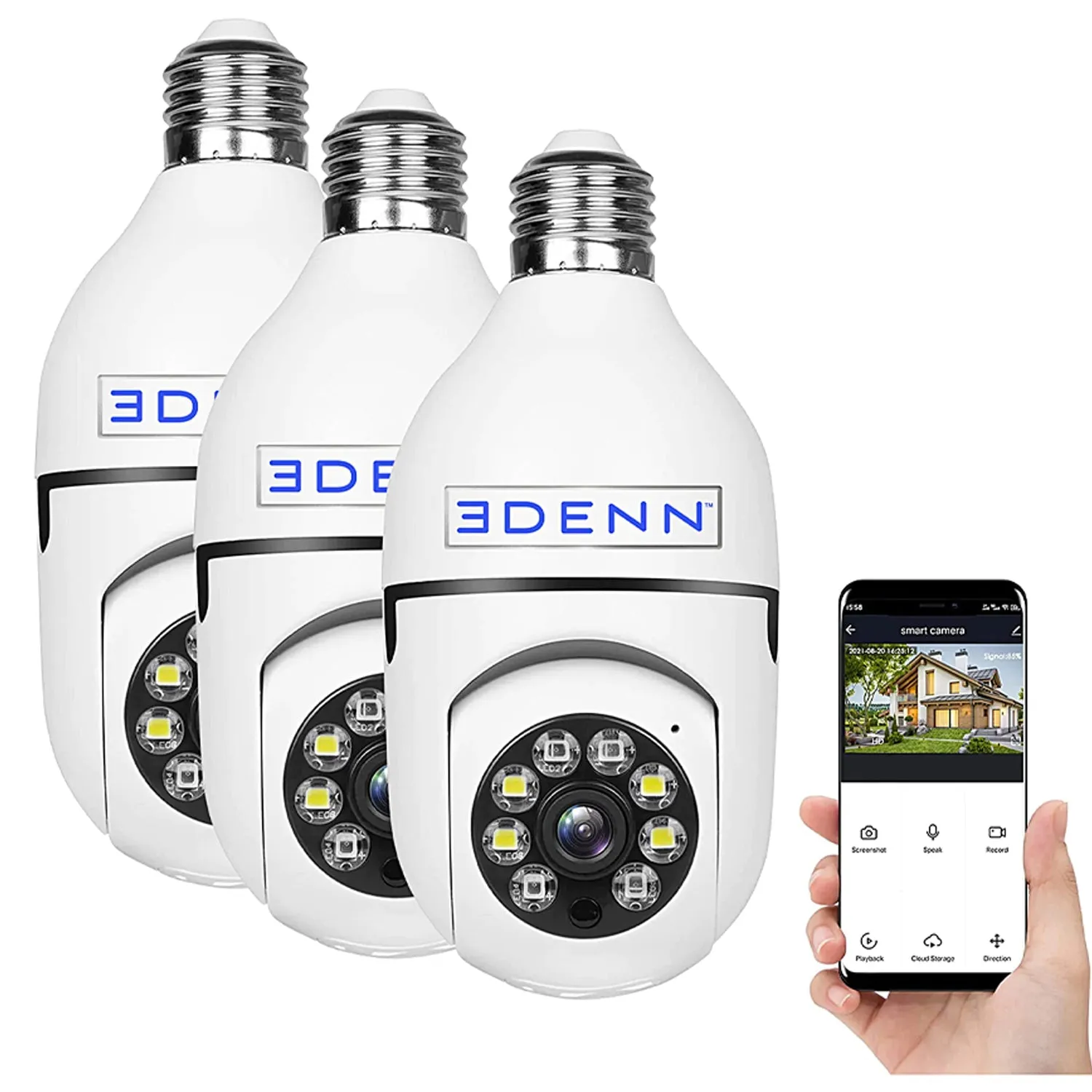 Edenn I-Defend Bulbs Security Camera (3 pack)