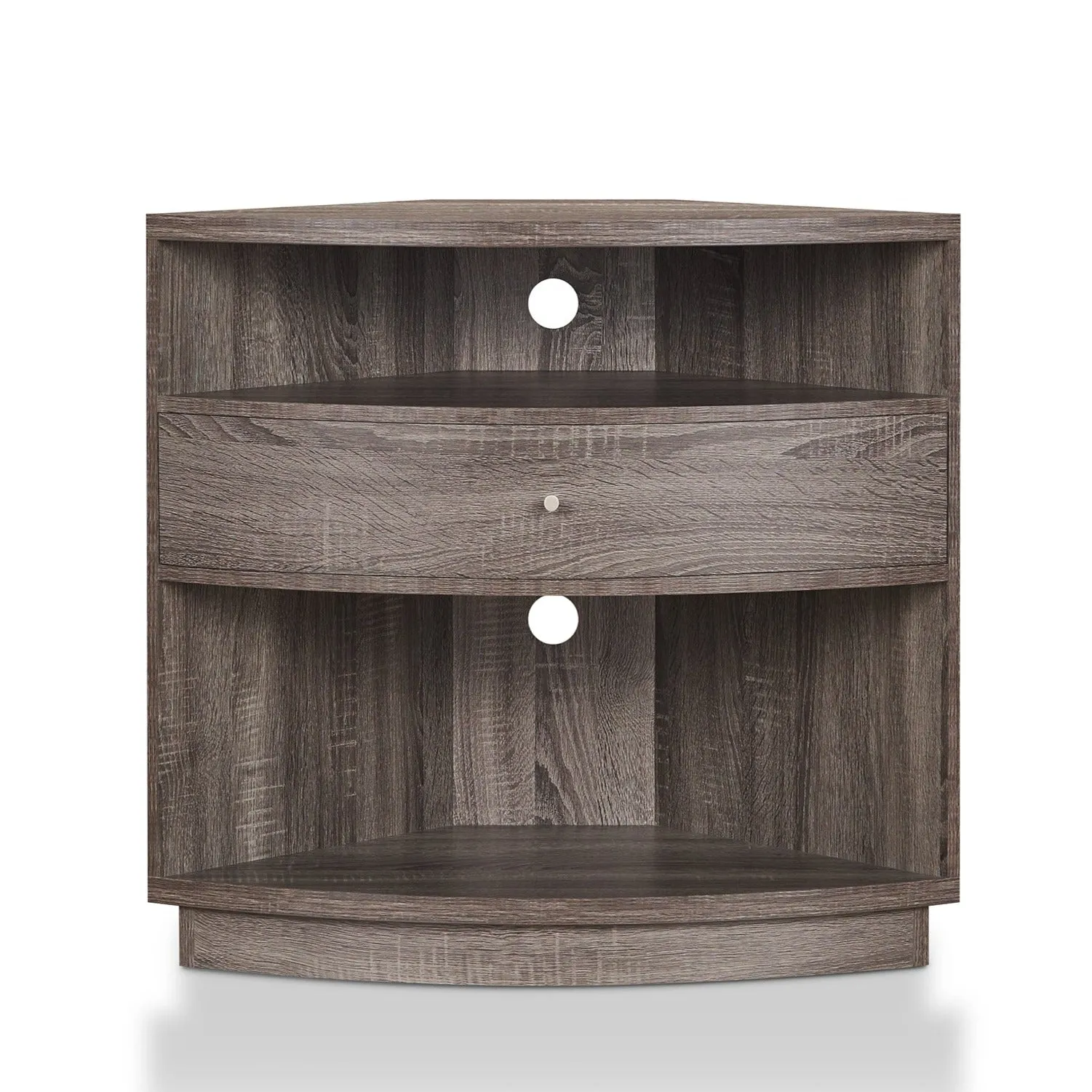 Elmore Grey Multi-Functional Space-Saving Corner TV Console