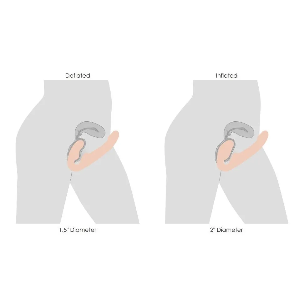 Silicone Inflatable Vibrating Strapless Strap-on with Ergonomic Design