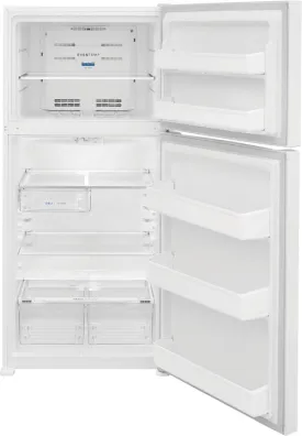 Frigidaire 18.3 Cu. Ft. Top Freezer Refrigerator LED Lighting Frost Free Defrost ADA Compliant in White
