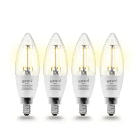 Geeni Lux E12/B11 Filament Smart Bulb - Warm White (4-Pack)