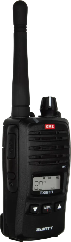 GME 2 Watt UHF CB Handheld Radio - Twin Pack - TX677TP
